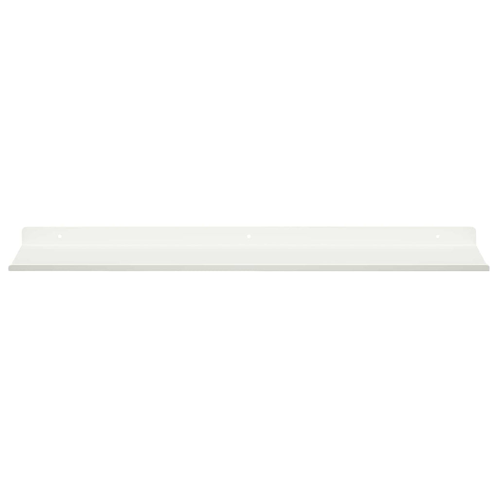Schwebendes Regal 4 pcs Weiß 60 x 18 x 2,5 cm Stahl