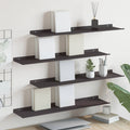 Schwebendes Regal 4 pcs Schwarz 80 x 18 x 2,5 cm Stahl