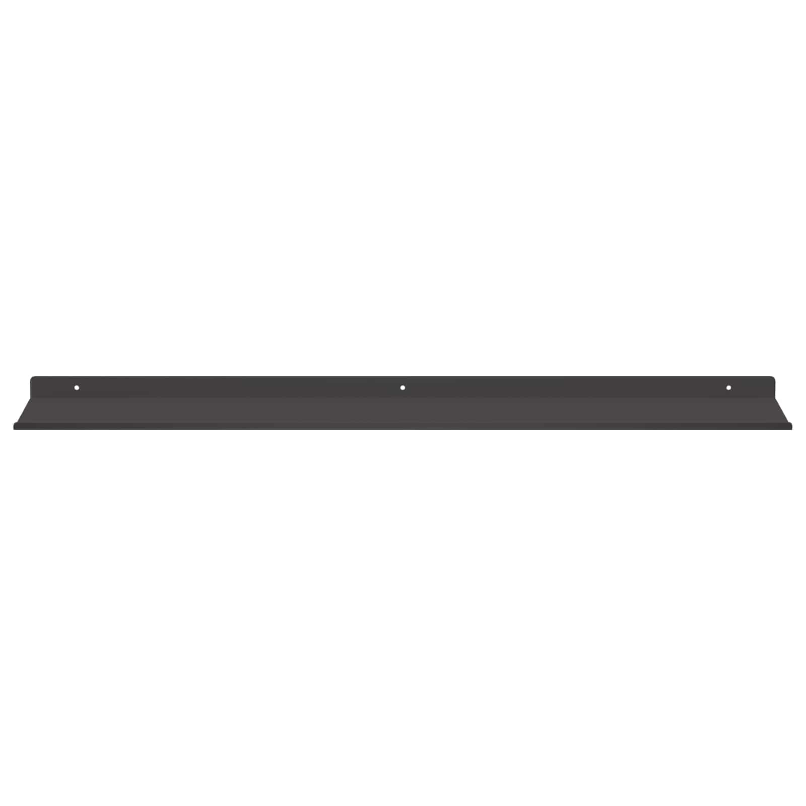 Schwebendes Regal 4 pcs Schwarz 80 x 18 x 2,5 cm Stahl