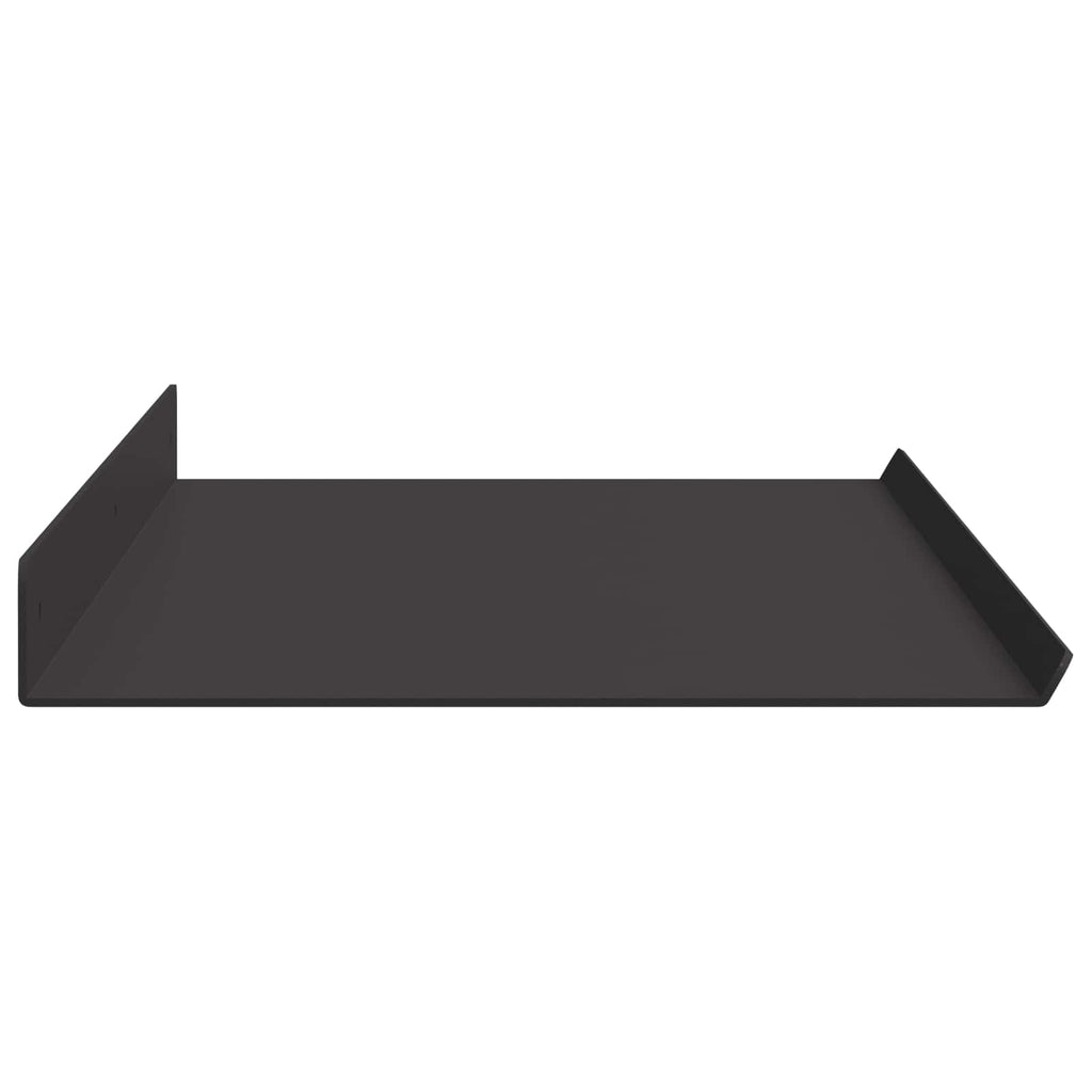 Schwebendes Regal 4 pcs Schwarz 80 x 18 x 2,5 cm Stahl