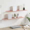 Schwebendes Regal 2 pcs Rosa 80 x 18 x 2,5 cm Stahl