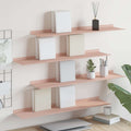 Schwebendes Regal 4 pcs Rosa 80 x 18 x 2,5 cm Stahl