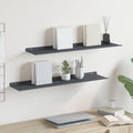 Schwebendes Regal 2 pcs Anthrazit 80 x 18 x 2,5 cm Stahl