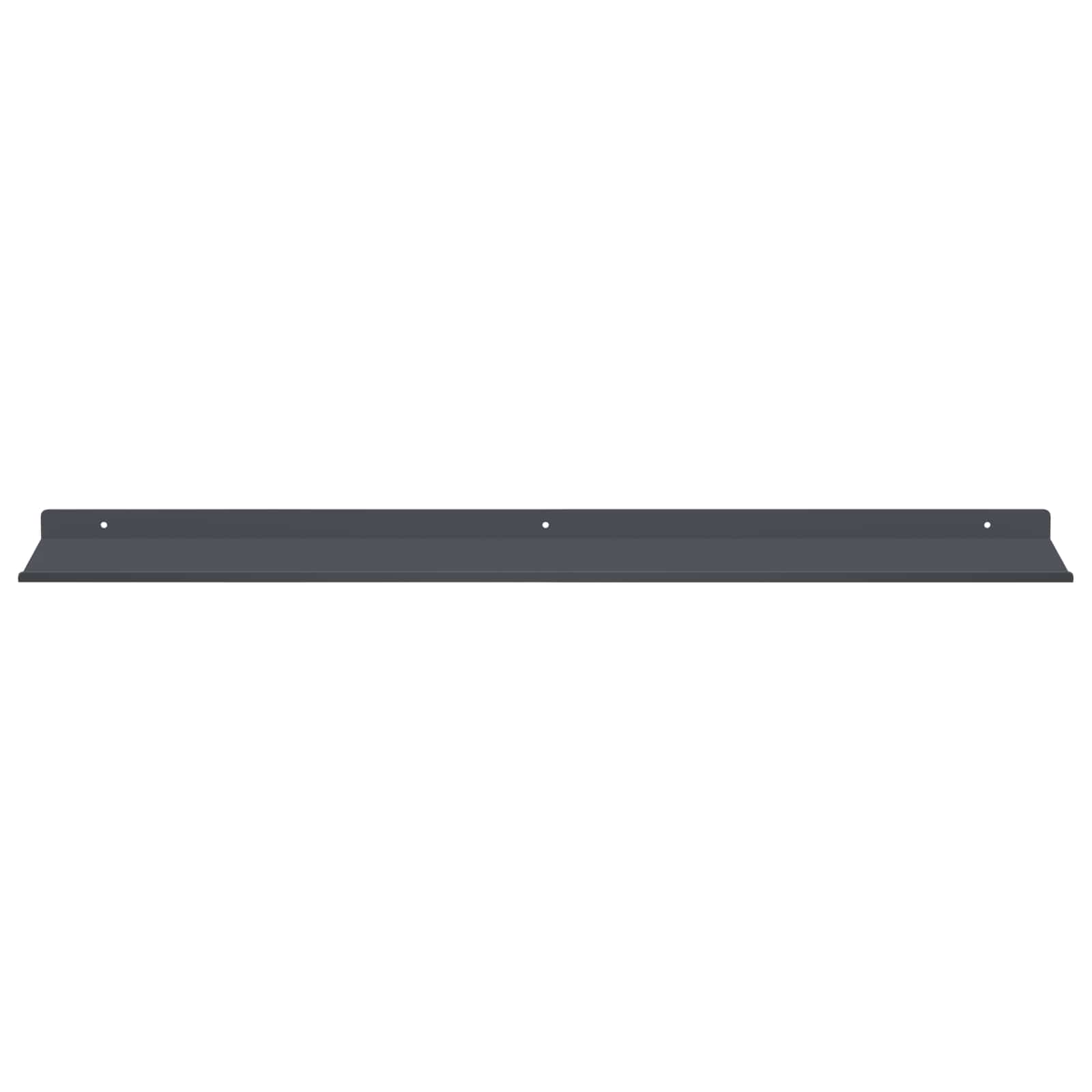 Schwebendes Regal 2 pcs Anthrazit 80 x 18 x 2,5 cm Stahl