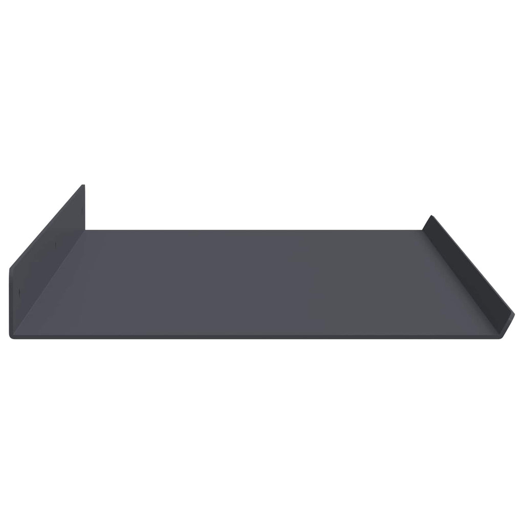 Schwebendes Regal 2 pcs Anthrazit 80 x 18 x 2,5 cm Stahl