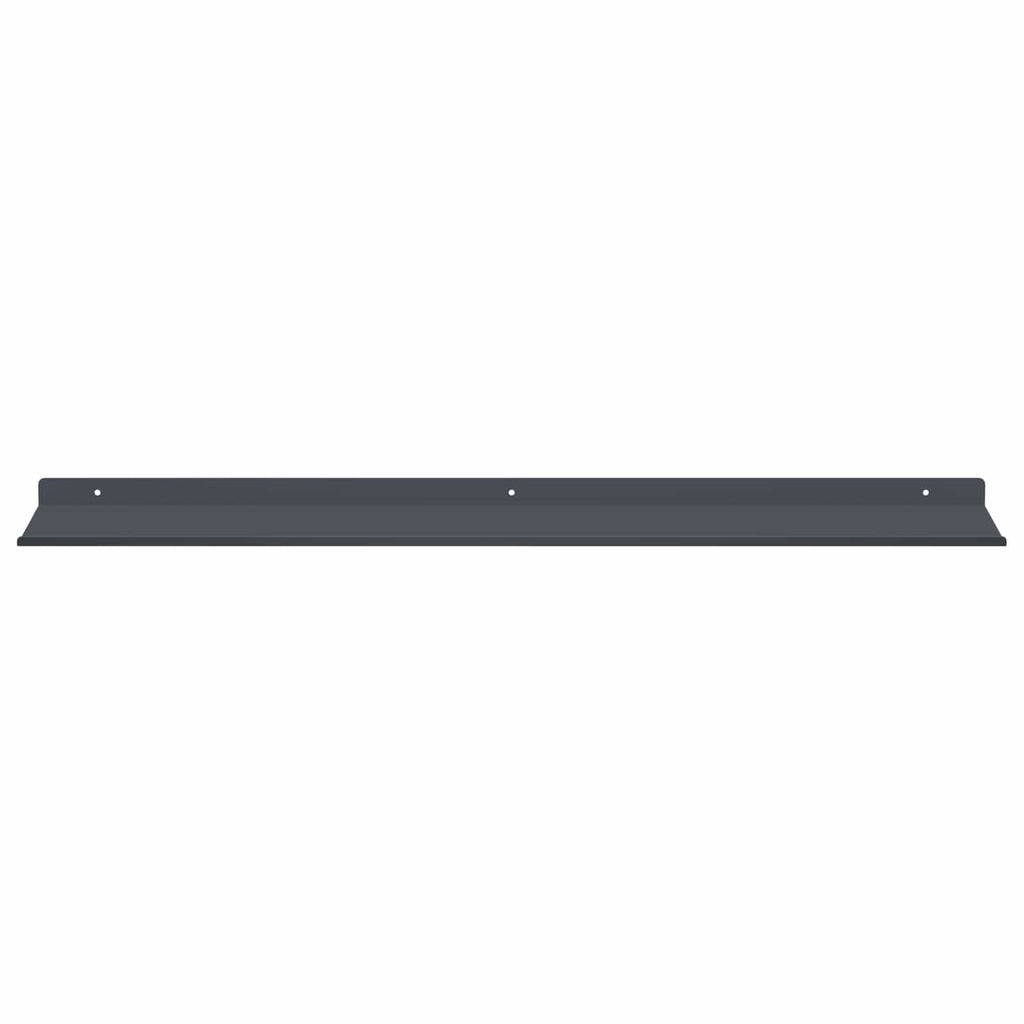 Schwebendes Regal 4 pcs Anthrazit 80 x 18 x 2,5 cm Stahl