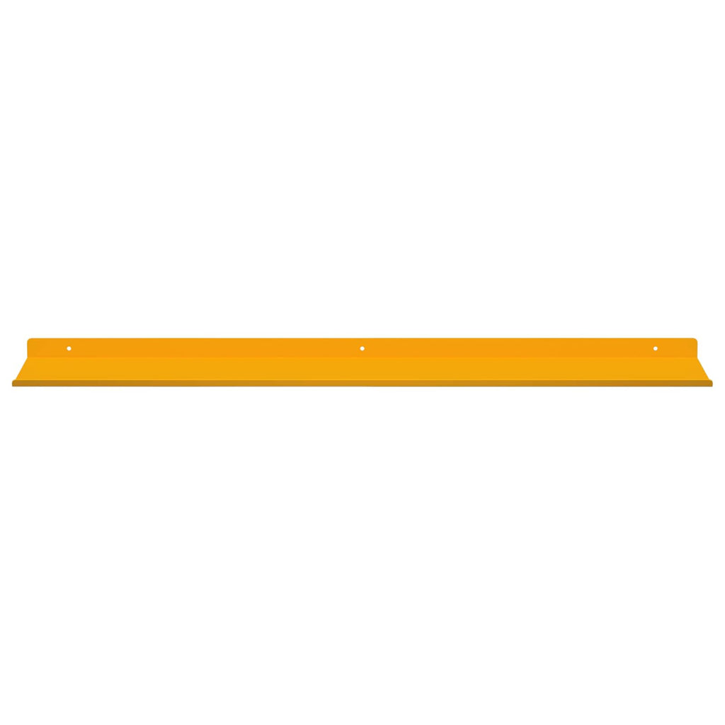 Schwebendes Regal 2 pcs Senfgelb 80 x 18 x 2,5 cm Stahl