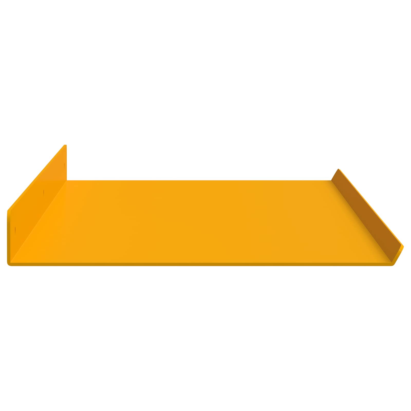 Schwebendes Regal 2 pcs Senfgelb 80 x 18 x 2,5 cm Stahl