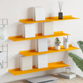Schwebendes Regal 4 pcs Senfgelb 80 x 18 x 2,5 cm Stahl