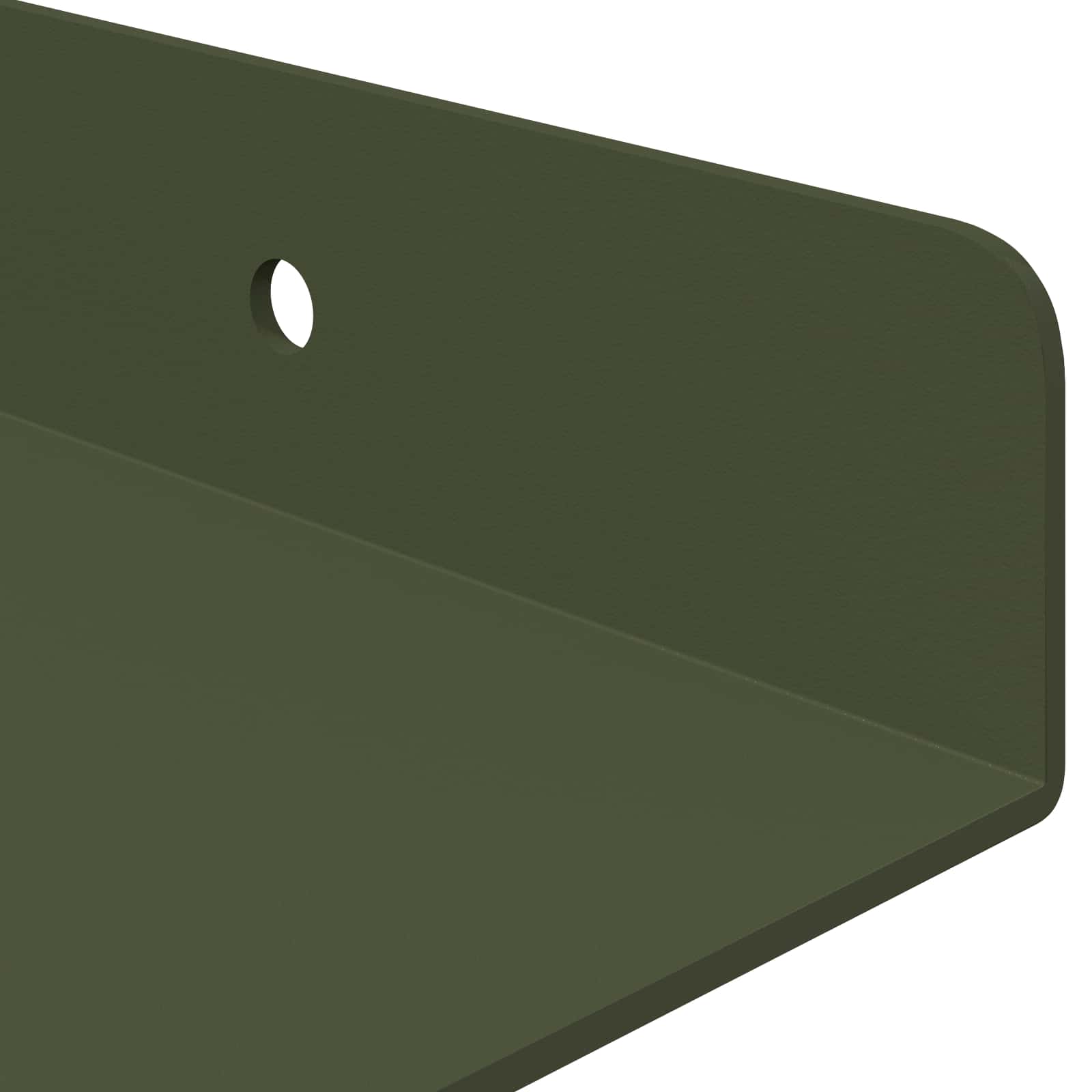 Schwebendes Regal 2 pcs Olive Grün 80 x 18 x 2,5 cm Stahl