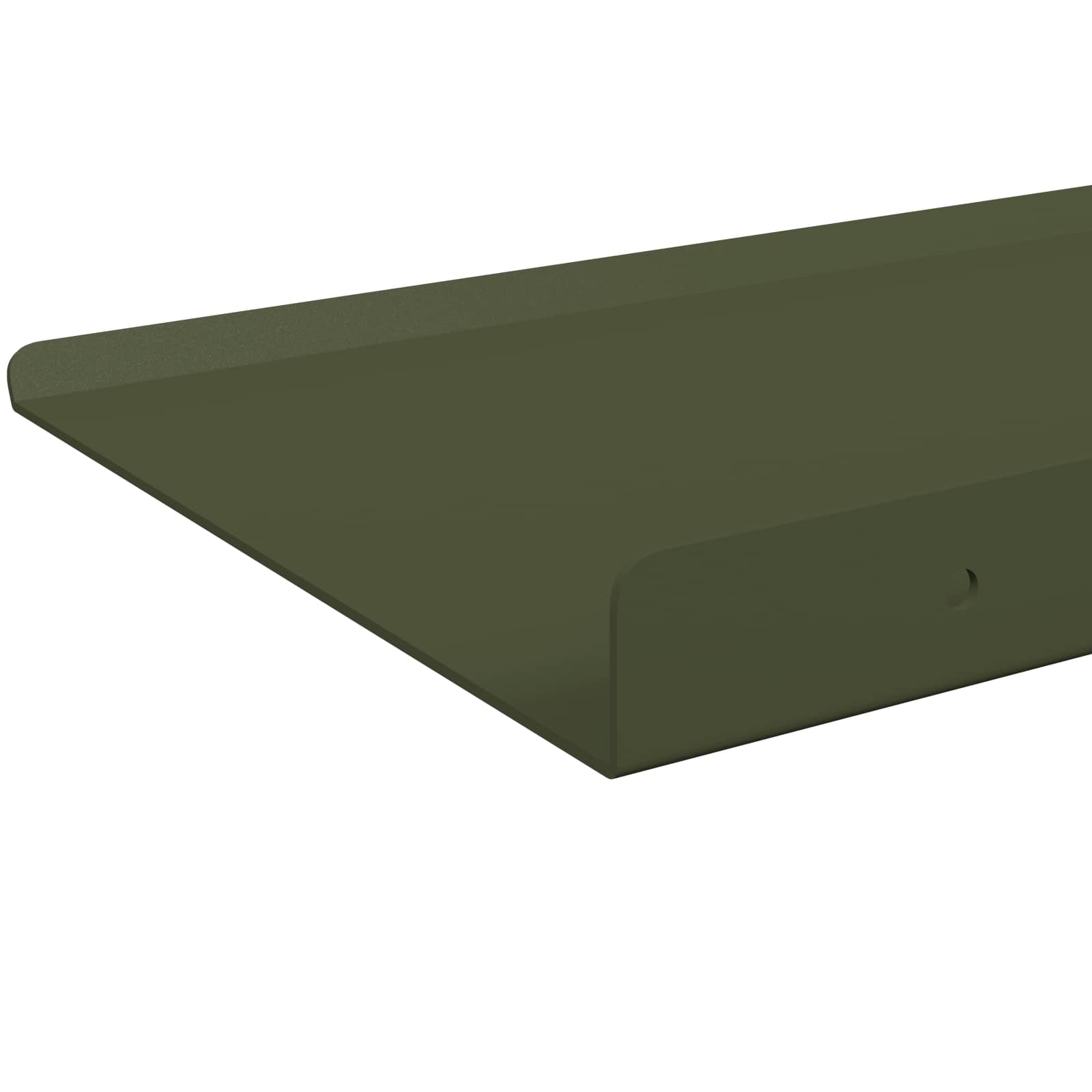Schwebendes Regal 2 pcs Olive Grün 80 x 18 x 2,5 cm Stahl