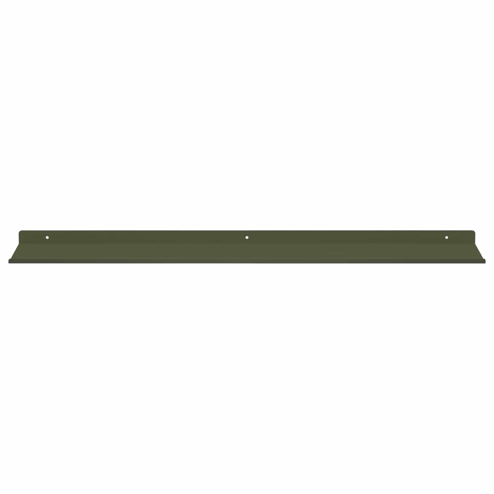 Schwebendes Regal 2 pcs Olive Grün 80 x 18 x 2,5 cm Stahl