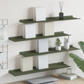 Schwebendes Regal 4 pcs Olive Grün 80 x 18 x 2,5 cm Stahl