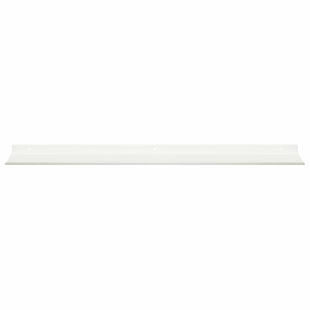 Schwebendes Regal 4 pcs Weiß 80 x 18 x 2,5 cm Stahl