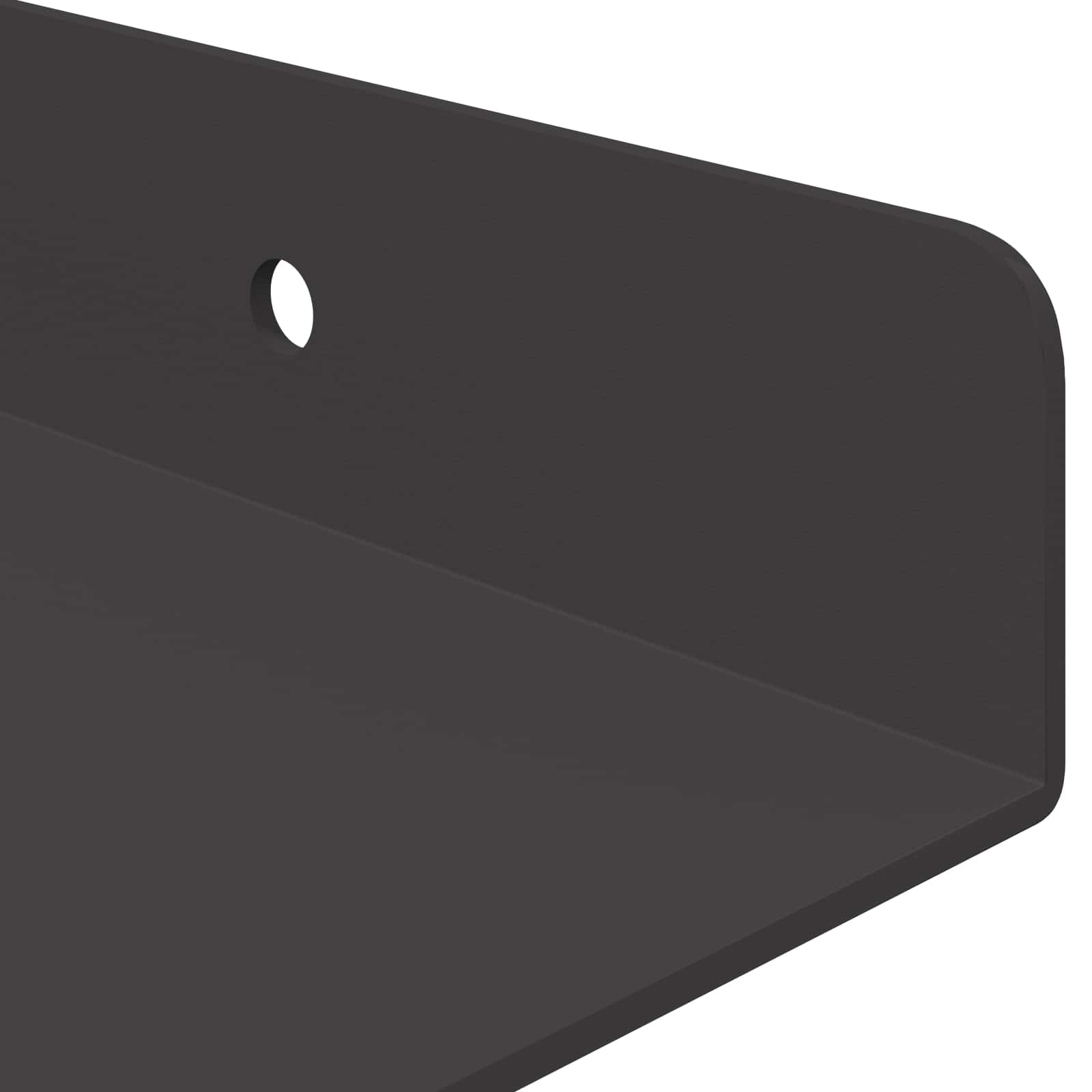 Schwebendes Regal 2 pcs Schwarz 100 x 18 x 2,5 cm Stahl