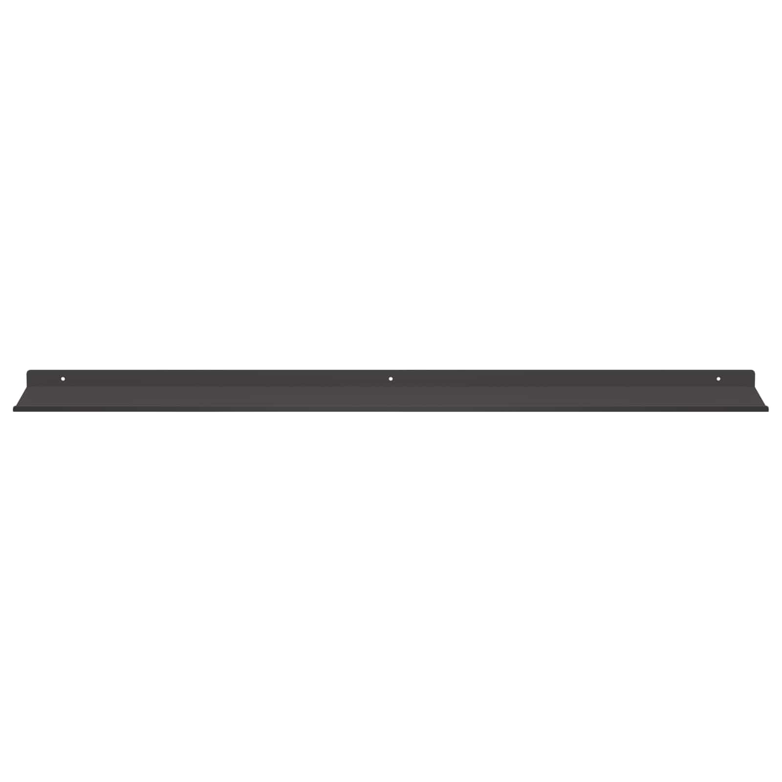 Schwebendes Regal 2 pcs Schwarz 100 x 18 x 2,5 cm Stahl