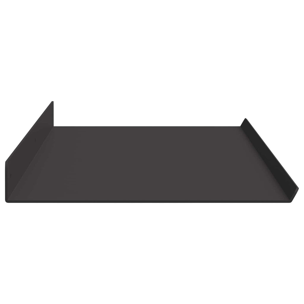 Schwebendes Regal 2 pcs Schwarz 100 x 18 x 2,5 cm Stahl