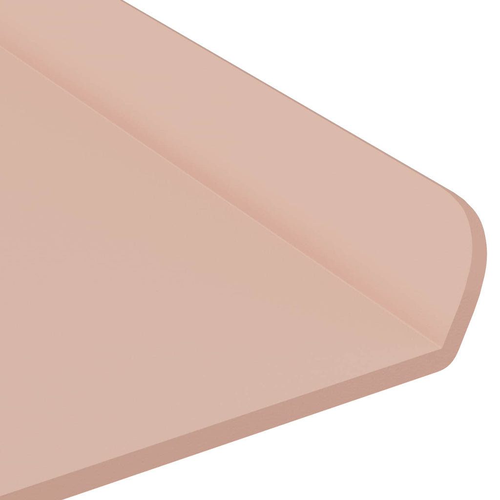 Schwebendes Regal 4 pcs Rosa 100 x 18 x 2,5 cm Stahl