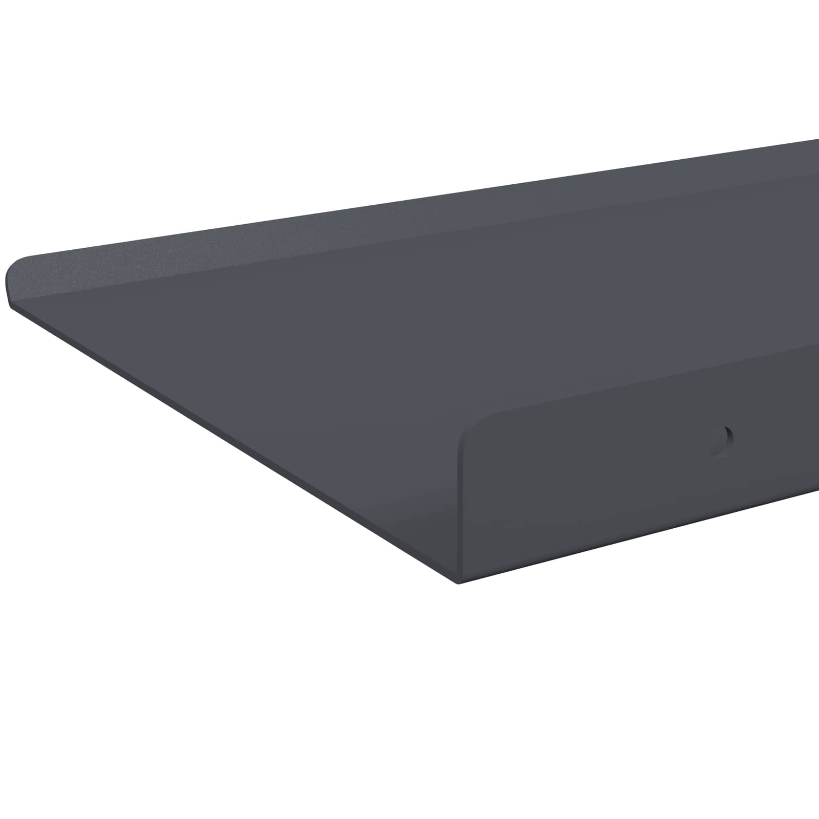 Schwebendes Regal 2 pcs Anthrazit 100 x 18 x 2,5 cm Stahl