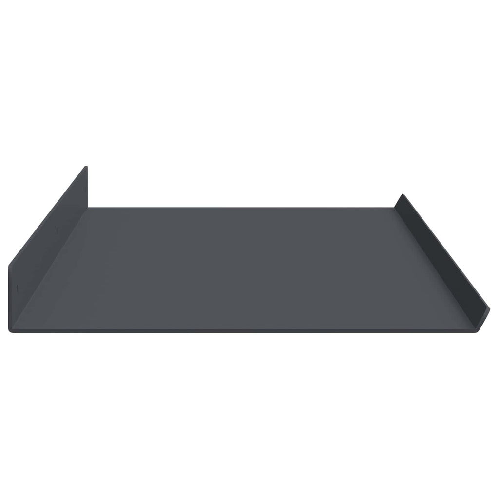 Schwebendes Regal 2 pcs Anthrazit 100 x 18 x 2,5 cm Stahl