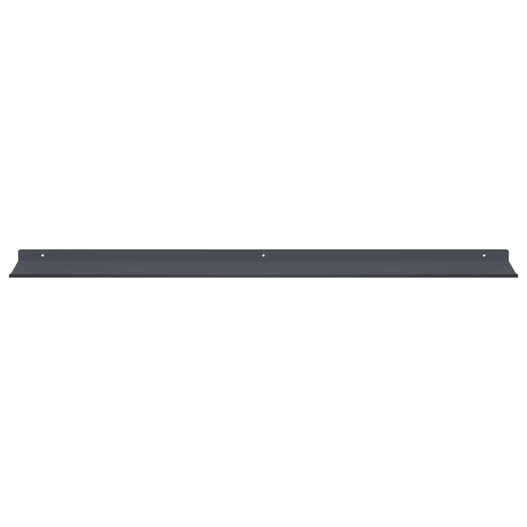 Schwebendes Regal 4 pcs Anthrazit 100 x 18 x 2,5 cm Stahl