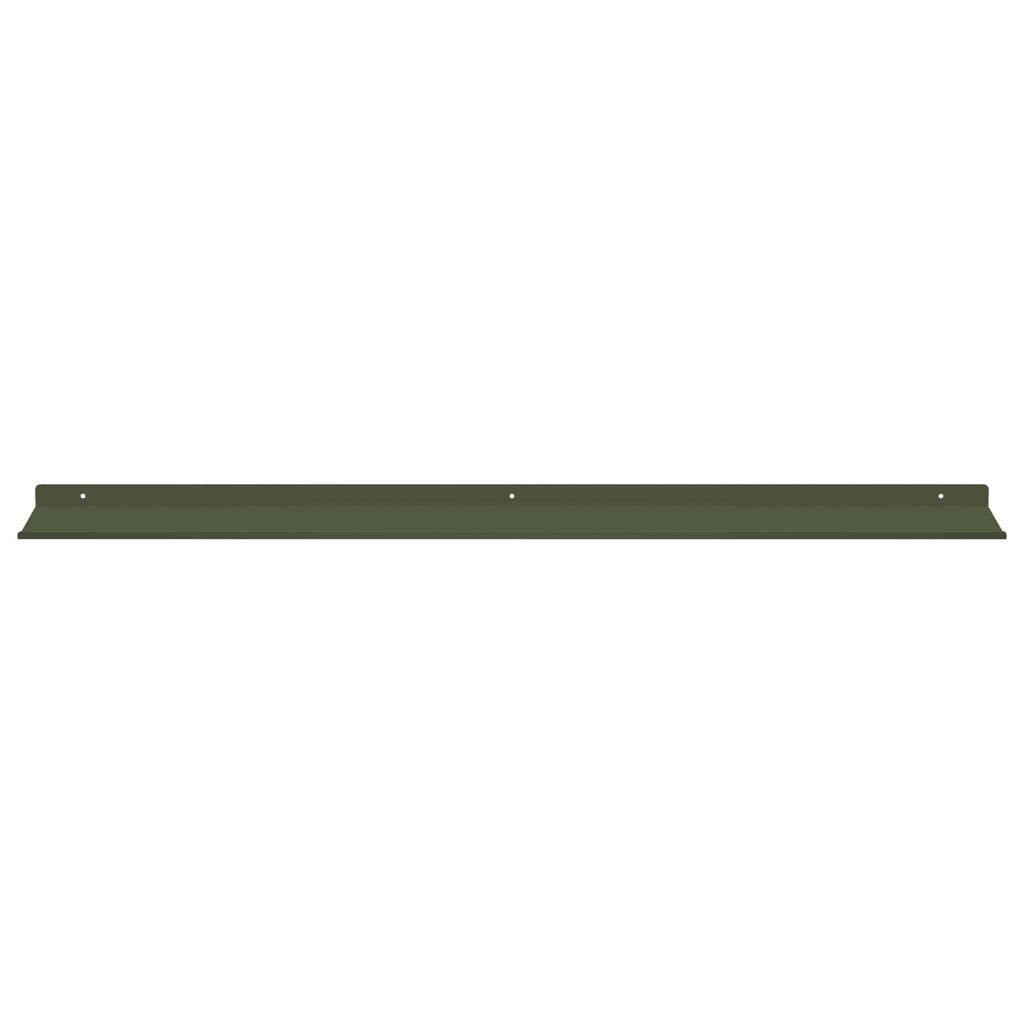 Schwebendes Regal 4 pcs Olive Grün 100 x 18 x 2,5 cm Stahl
