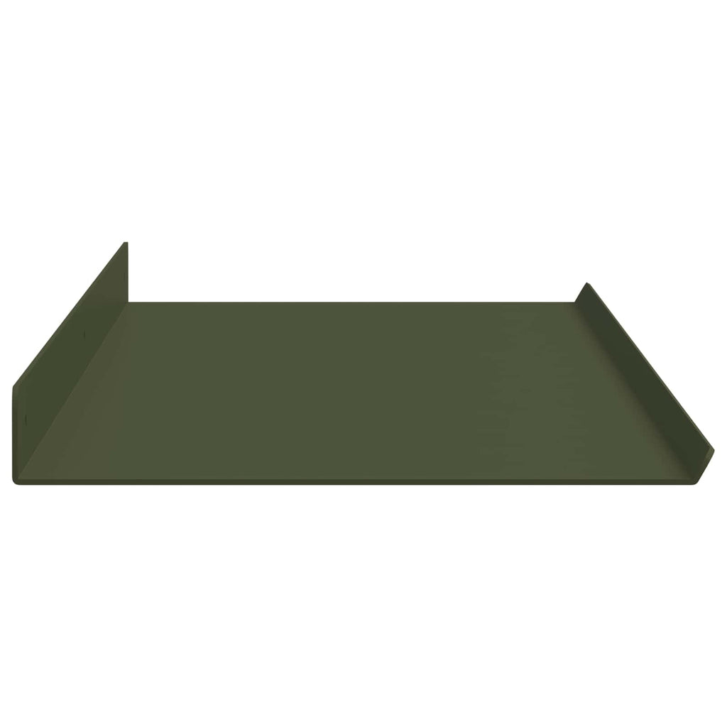 Schwebendes Regal 4 pcs Olive Grün 100 x 18 x 2,5 cm Stahl
