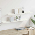 Schwebendes Regal 2 pcs Weiß 100 x 18 x 2,5 cm Stahl