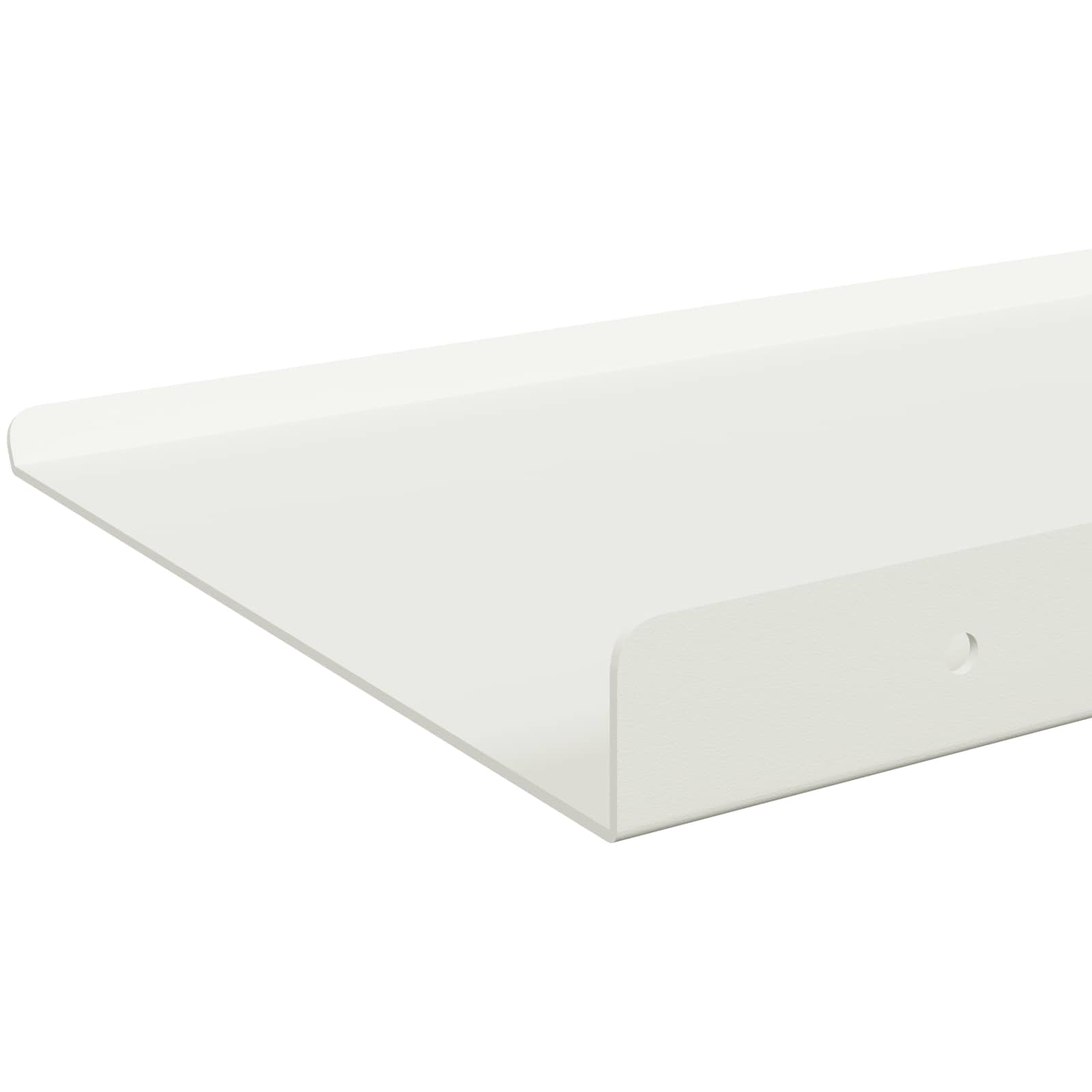 Schwebendes Regal 2 pcs Weiß 100 x 18 x 2,5 cm Stahl