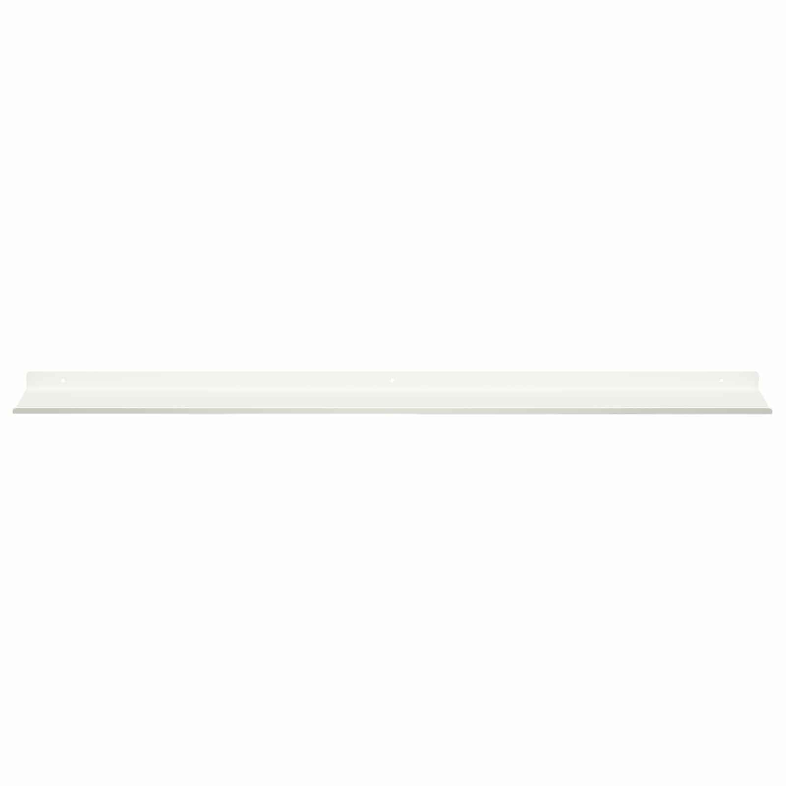 Schwebendes Regal 2 pcs Weiß 100 x 18 x 2,5 cm Stahl