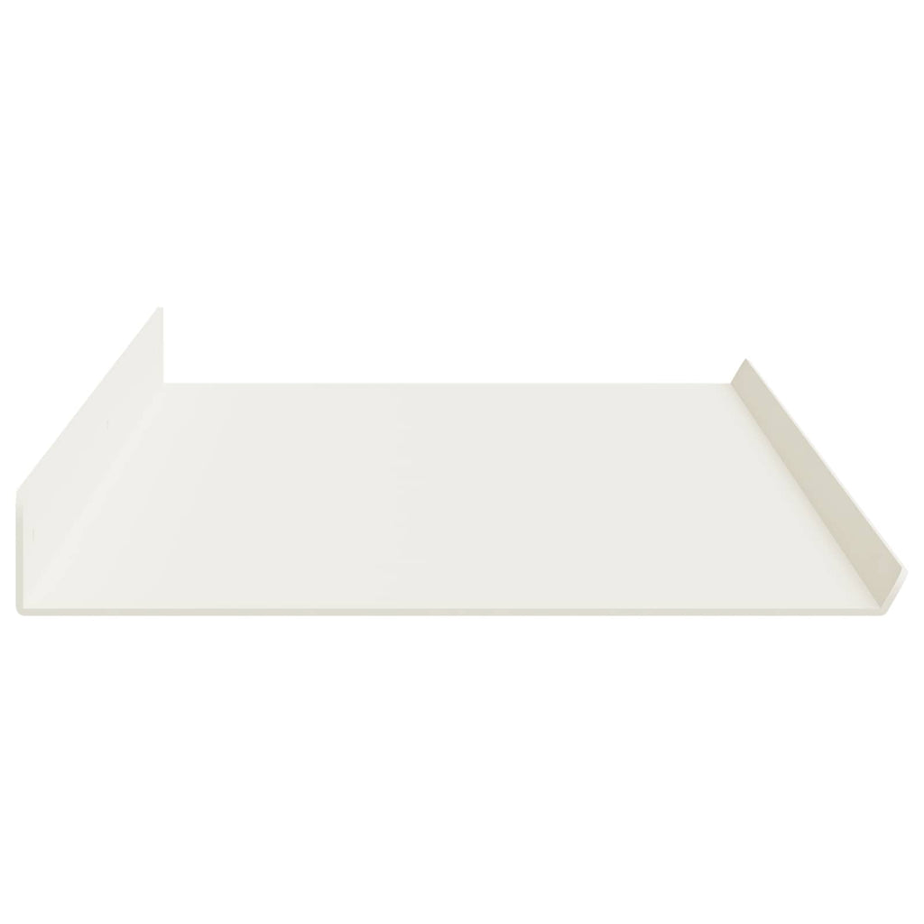 Schwebendes Regal 2 pcs Weiß 100 x 18 x 2,5 cm Stahl