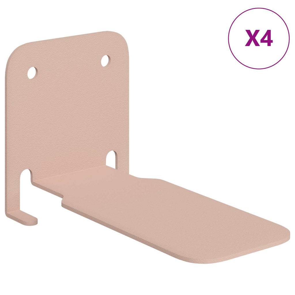 Schwebendes Regal mit Regal 4 pcs Rosa 6 x 10,8 x 6,6 cm