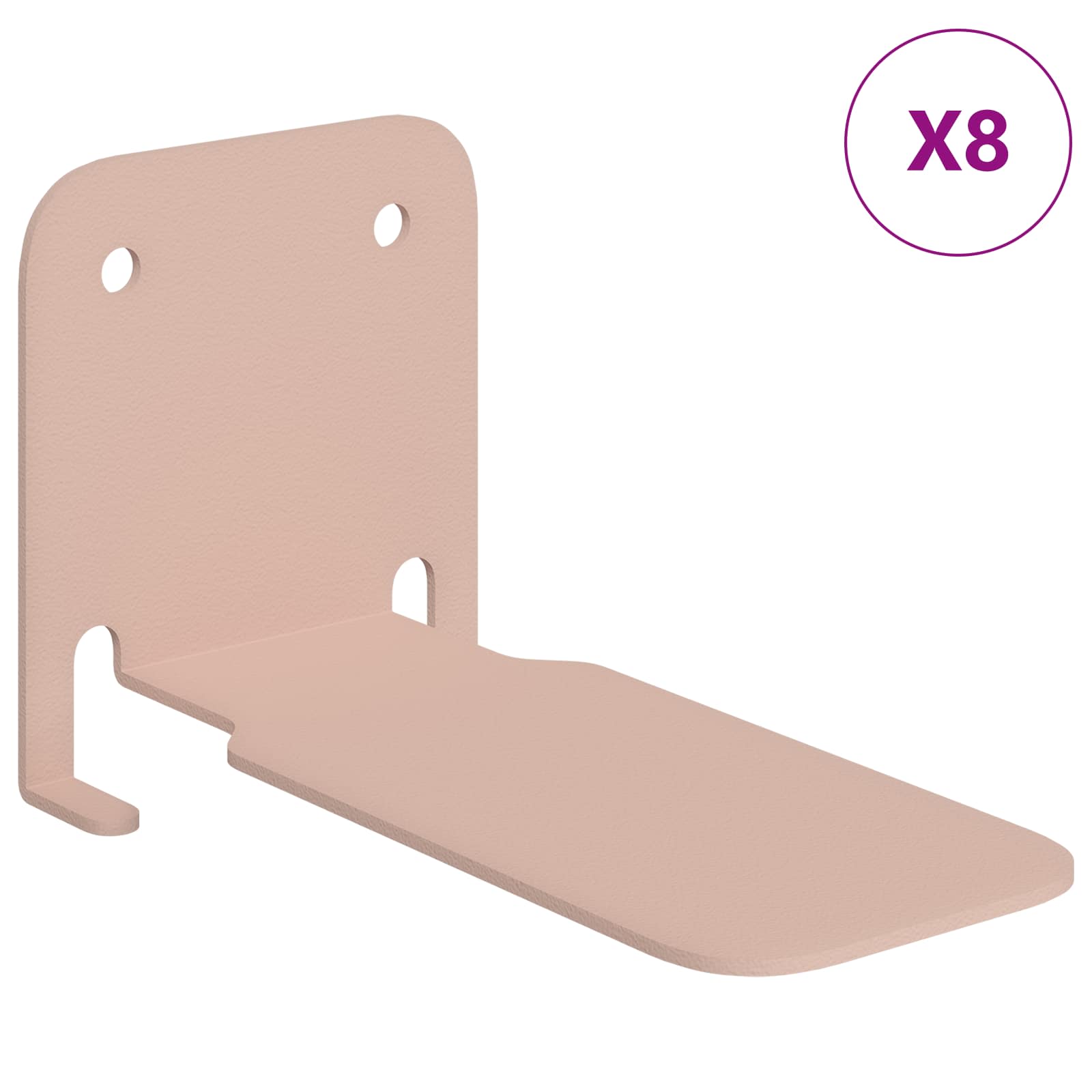 Schwebendes Regal mit Regal 8 pcs Rosa 6 x 10,8 x 6,6 cm