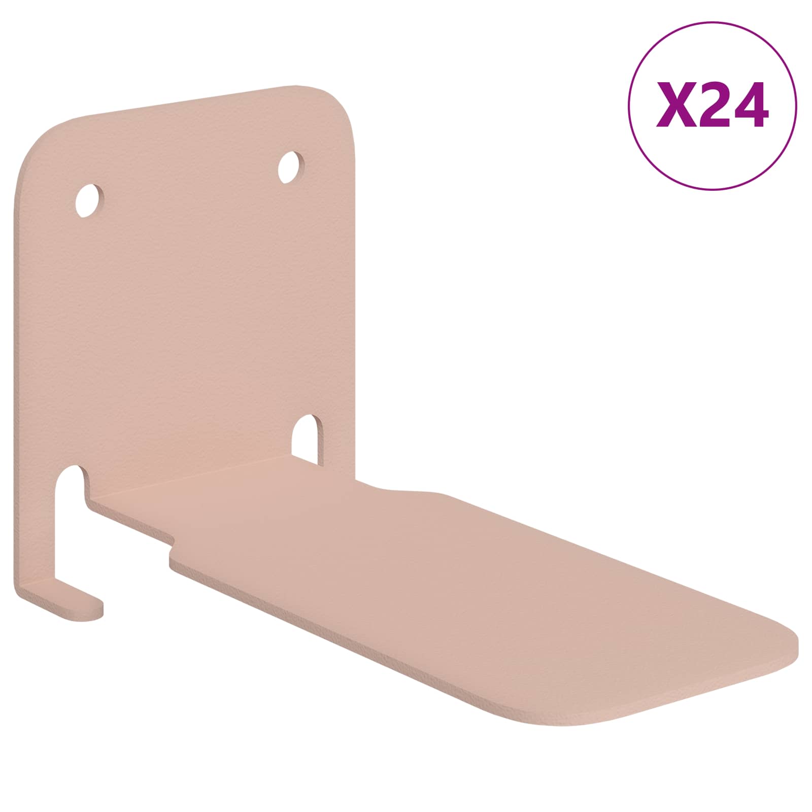 Schwebendes Regal mit Regal 24 pcs Rosa 6 x 10,8 x 6,6 cm