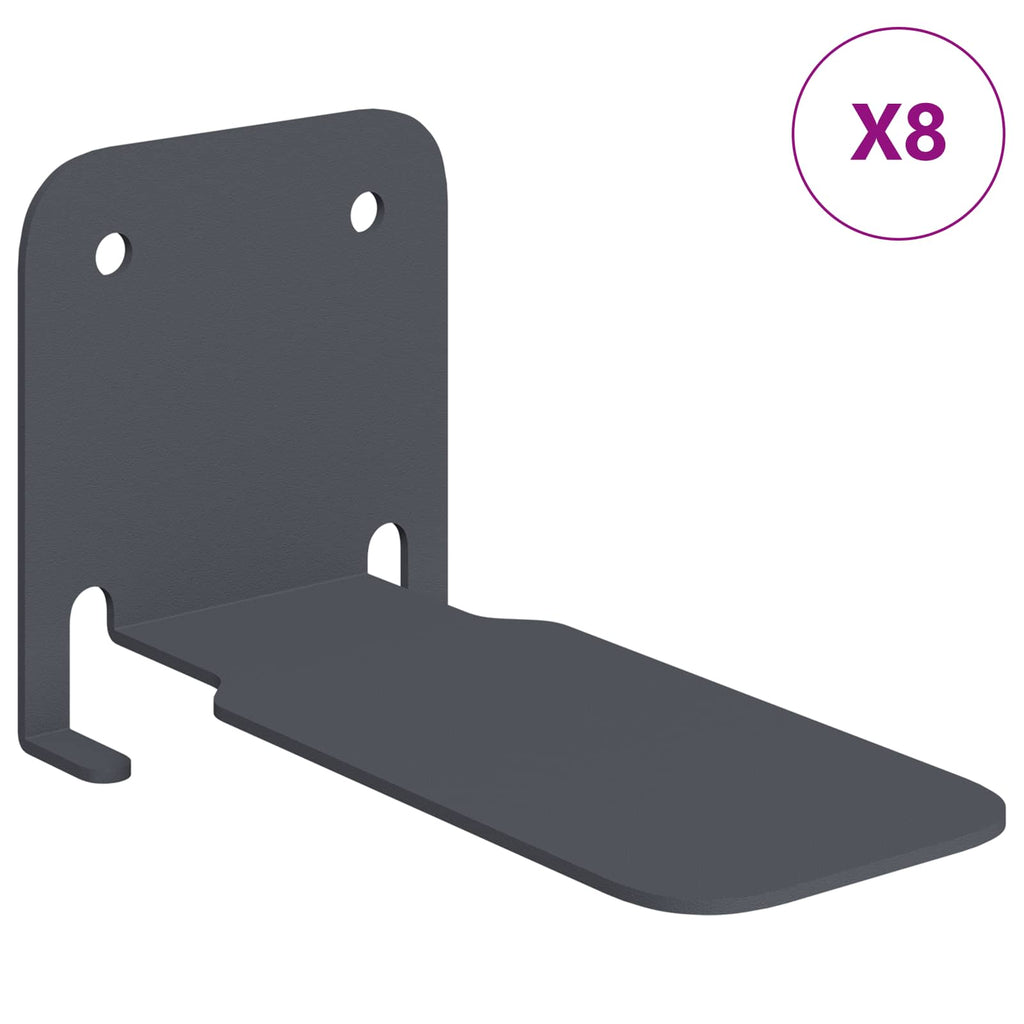 Schwebendes Regal mit Regal 8 pcs Anthrazit 6 x 10,8 x 6,6 cm