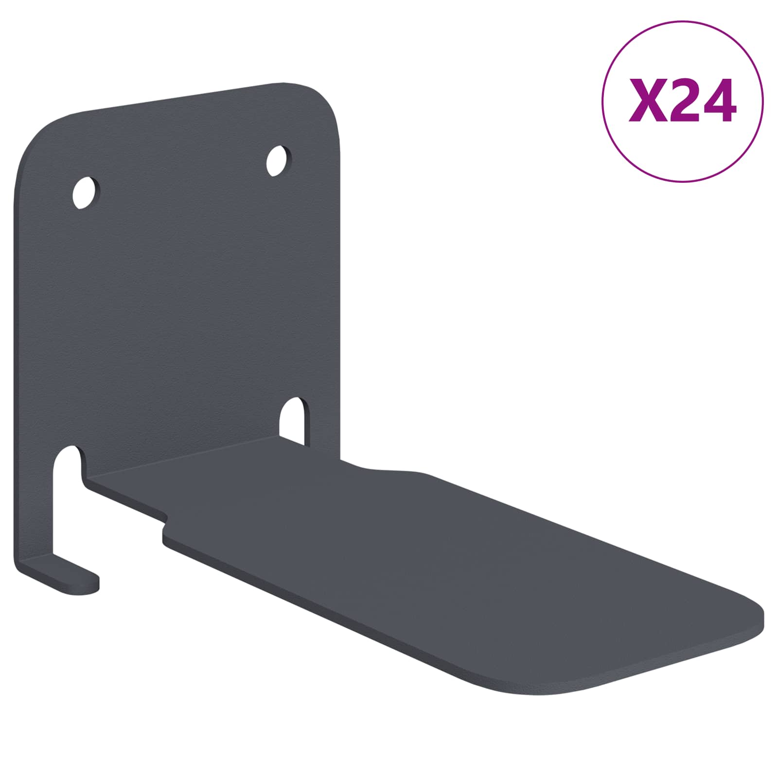 Schwebendes Regal mit Regal 24 pcs Anthrazit 6 x 10,8 x 6,6 cm