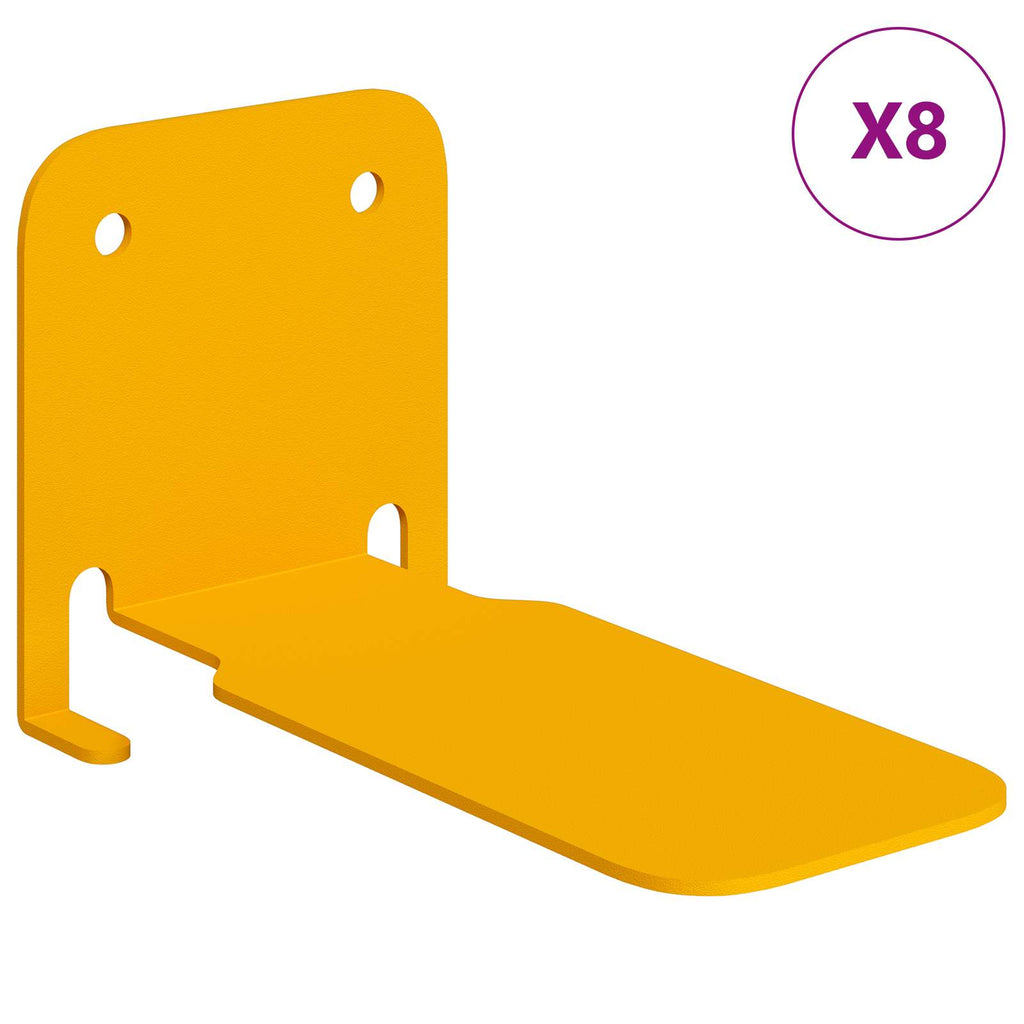 Schwebendes Regal mit Regal 8 pcs Senfgelb 6 x 10,8 x 6,6 cm