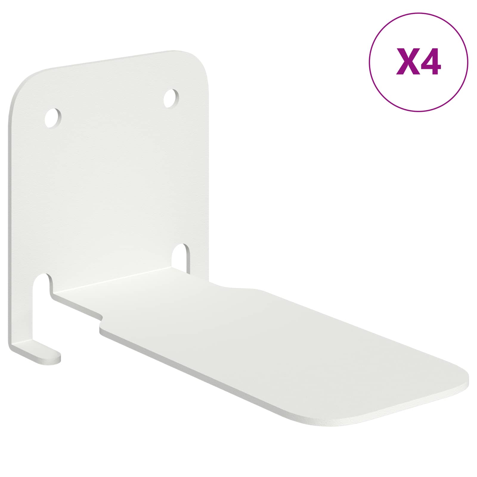 Schwebendes Regal mit Regal 4 pcs Weiß 6 x 10,8 x 6,6 cm