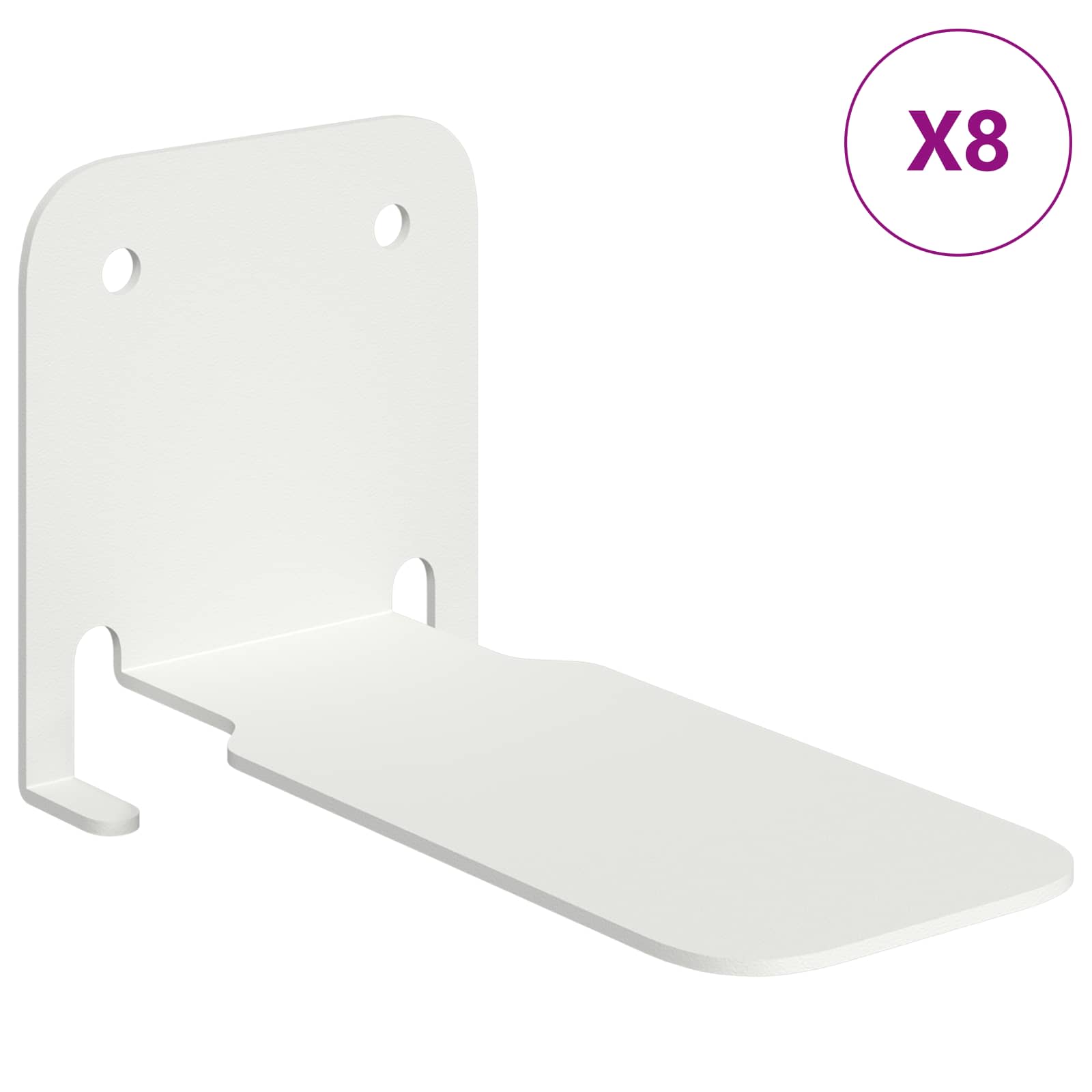 Schwebendes Regal mit Regal 8 pcs Weiß 6 x 10,8 x 6,6 cm