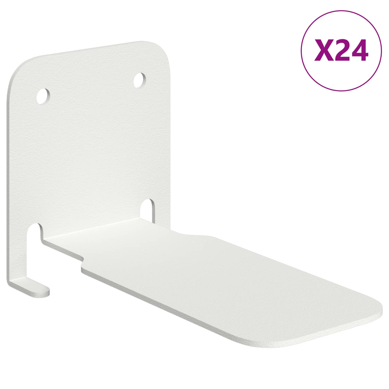 Schwebendes Regal mit Regal 24 pcs Weiß 6 x 10,8 x 6,6 cm