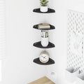 Schwebendes Regal mit Regal 4 pcs Schwarz 15 x 15 x 2 cm