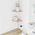 Schwebendes Regal mit Regal 2 pcs Rosa 15 x 15 x 2 cm