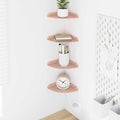 Schwebendes Regal mit Regal 4 pcs Rosa 15 x 15 x 2 cm