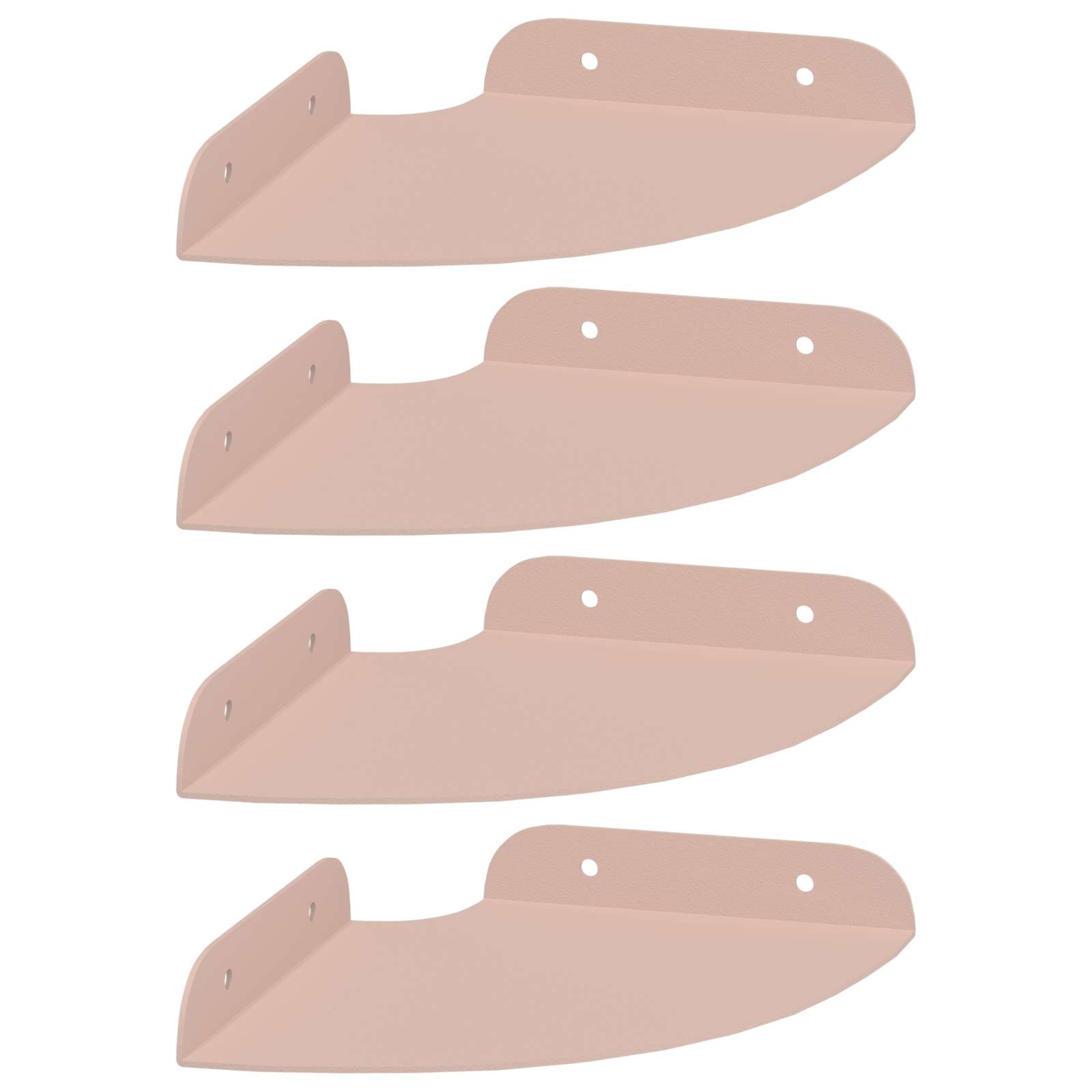 Schwebendes Regal mit Regal 4 pcs Rosa 15 x 15 x 2 cm