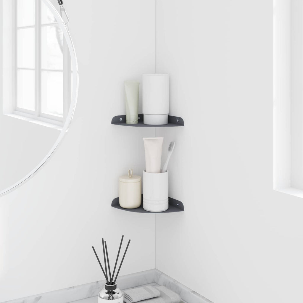 Schwebendes Regal mit Regal 2 pcs Anthrazit 15 x 15 x 2 cm