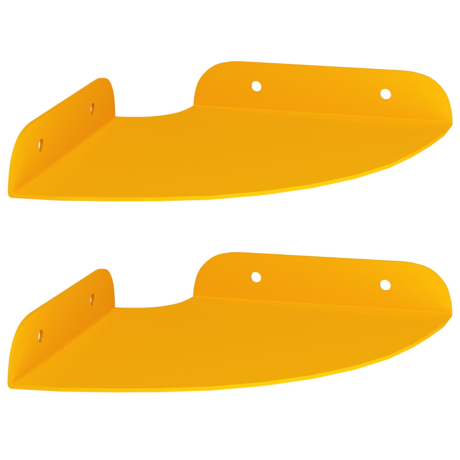 Schwebendes Regal mit Regal 2 pcs Senfgelb 15 x 15 x 2 cm