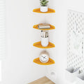Schwebendes Regal mit Regal 4 pcs Senfgelb 15 x 15 x 2 cm