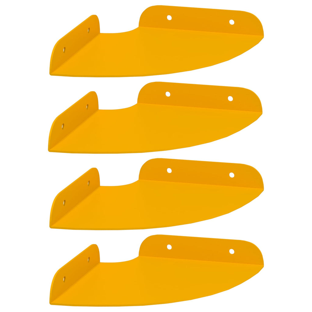 Schwebendes Regal mit Regal 4 pcs Senfgelb 15 x 15 x 2 cm