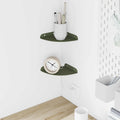 Schwebendes Regal mit Regal 2 pcs Olive Grün 15 x 15 x 2 cm