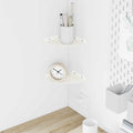 Schwebendes Regal mit Regal 2 pcs Weiß 15 x 15 x 2 cm